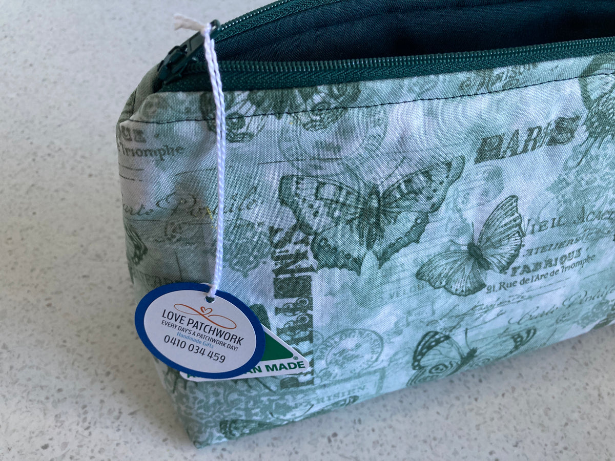 Butterfly Print Zipper Pouch