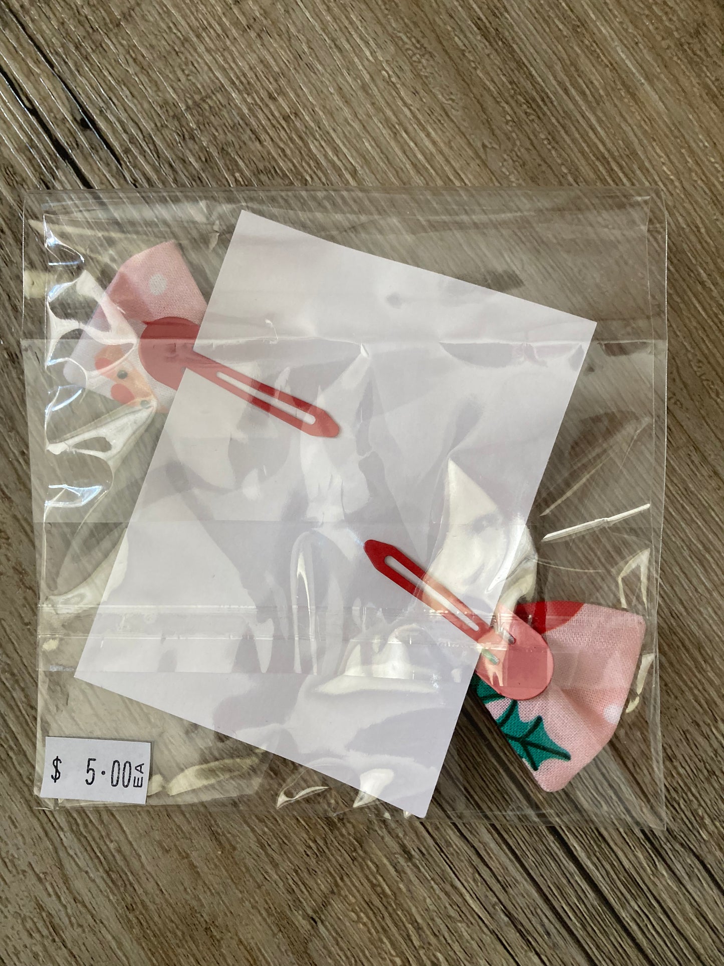 Hair Bows & Clips - Set of 2 (Christmas Santa)
