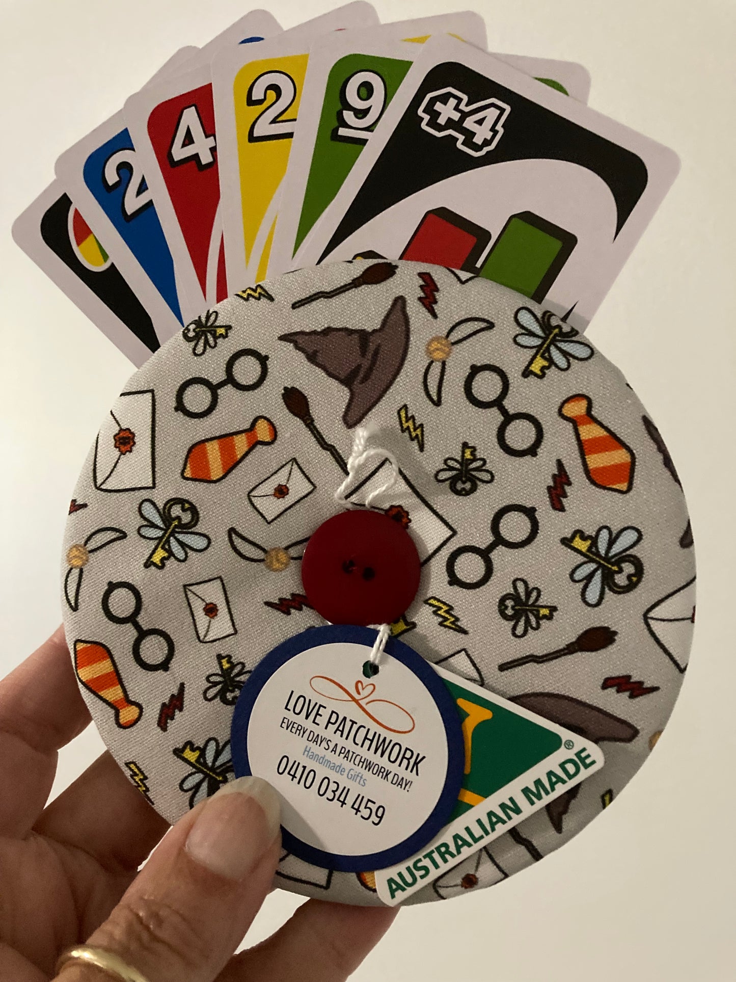 Helping Hand Playing Card Holder from recycled CD or DVD great for children to hold multiple cards or someone with arthritic hands