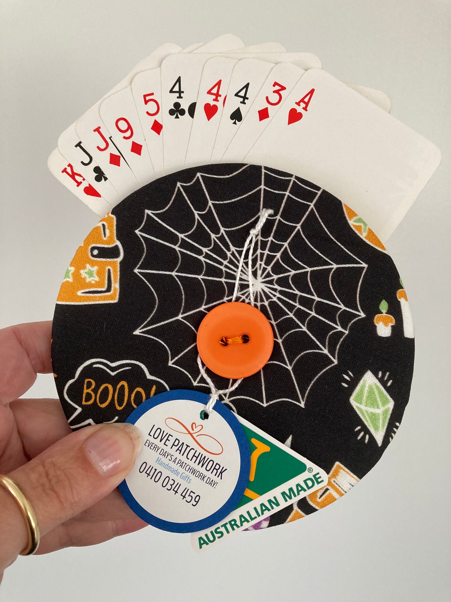 Helping Hand Playing Card Holder from recycled CD or DVD great for children to hold multiple cards or someone with arthritic hands