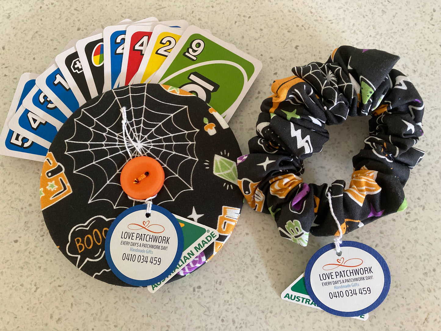 Gift Sets - Helping Hand Playing Card Holder & Hair Scrunchie (Halloween)