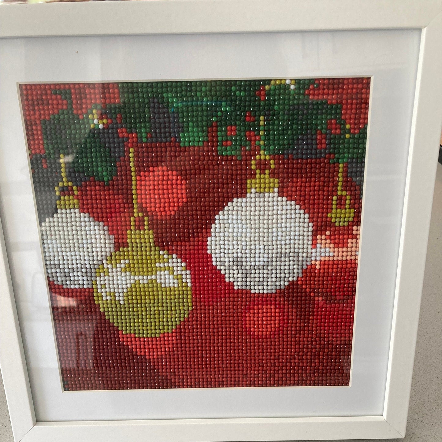 Framed Diamond Art Christmas Baubles - Love Patchwork
