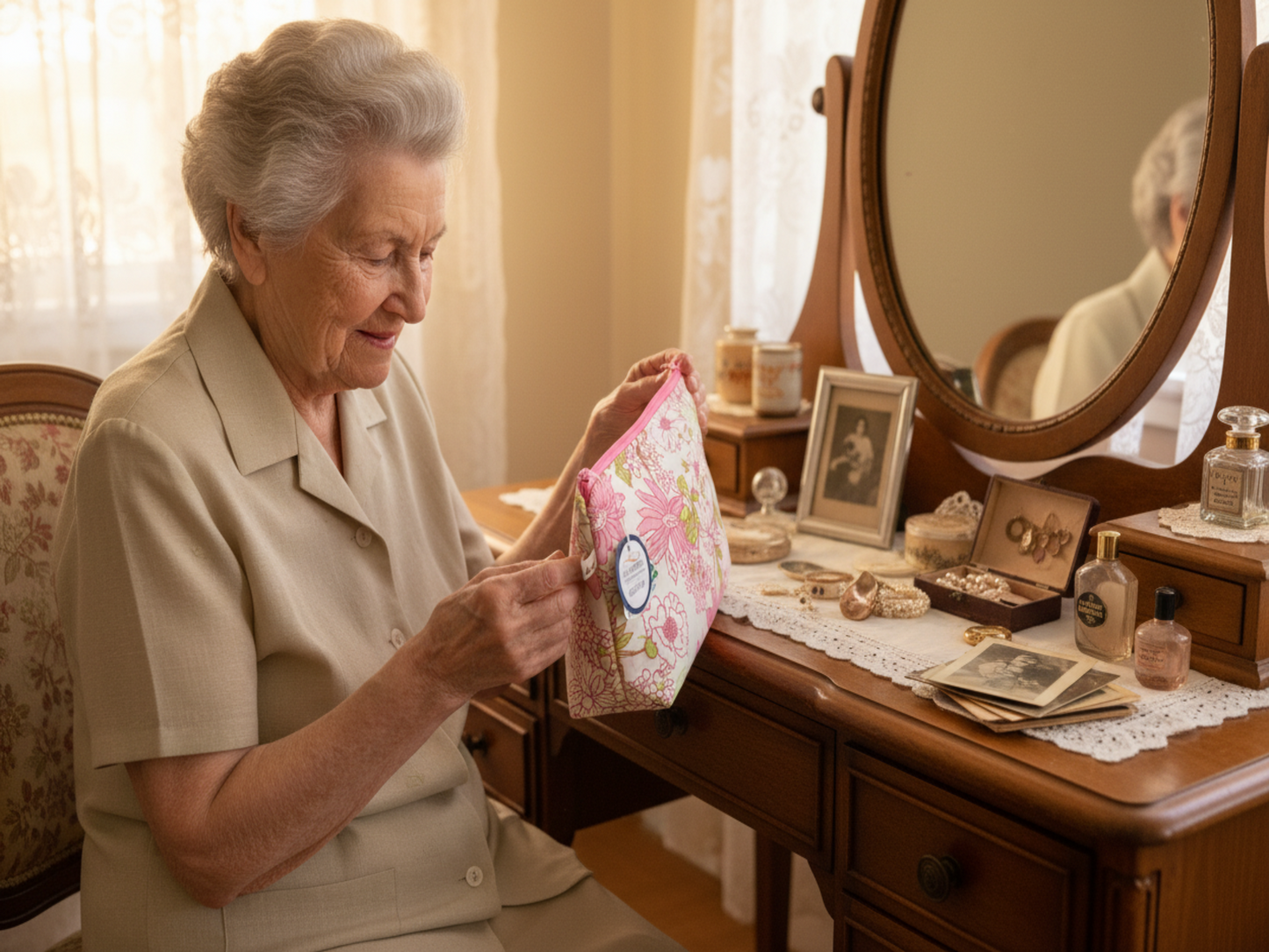 Vintage floral pouch nostalgic gift
