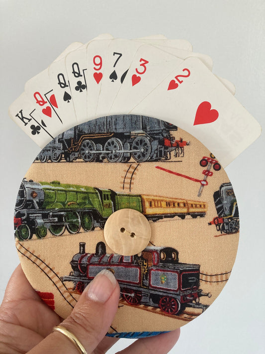 Helping Hand Playing Card Holder from recycled CD or DVD great for children to hold multiple cards or someone with arthritic hands