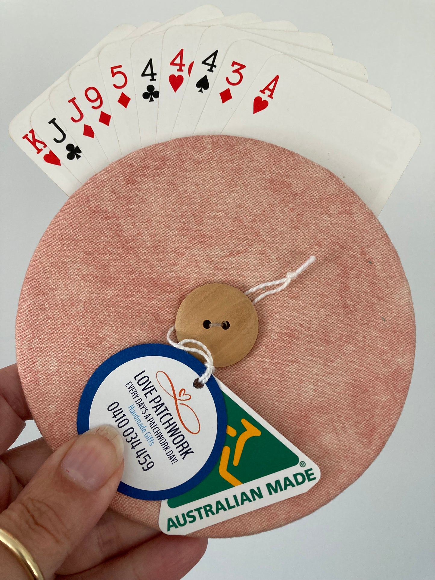 Gift Sets - Helping Hand Playing Card Holder & Hair Scrunchie (Light Pink)