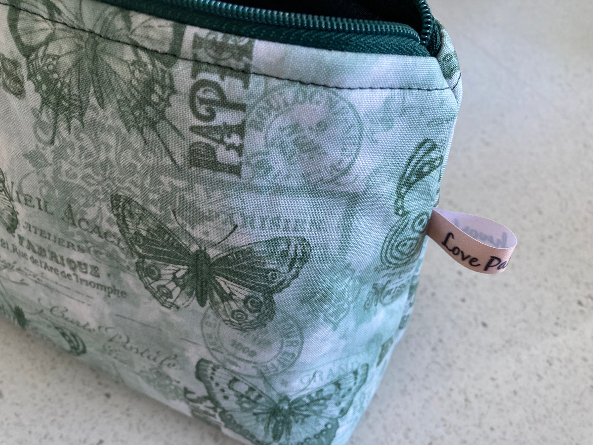 Butterfly Print Zipper Pouch