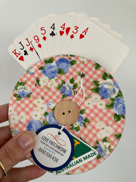 Helping Hand Playing Card Holder from recycled CD or DVD great for children to hold multiple cards or someone with arthritic hands