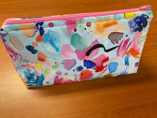 Handmade Cosmetic Pouch or Unique One of a Kind Zipper Bag for Any Purpose - Art