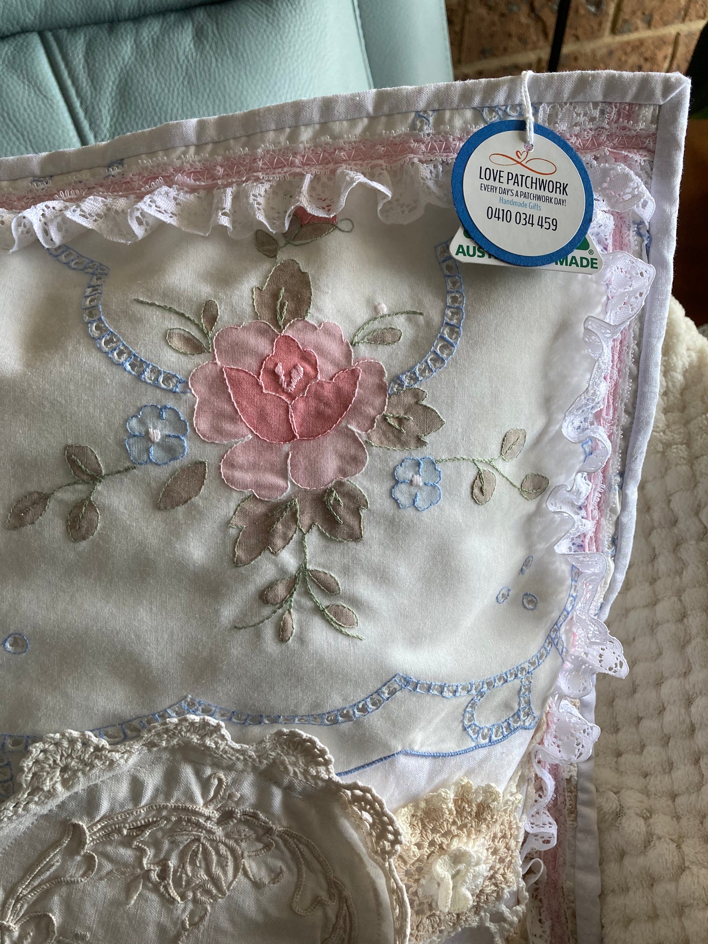 Vintage Doilies Cushion Cover - Upcycled Heirloom Décor