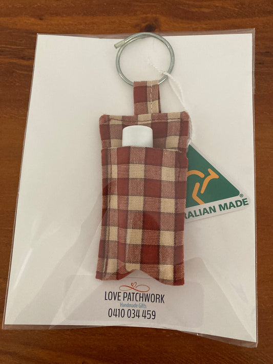 Keyring & Lip Balm Holder - Checker