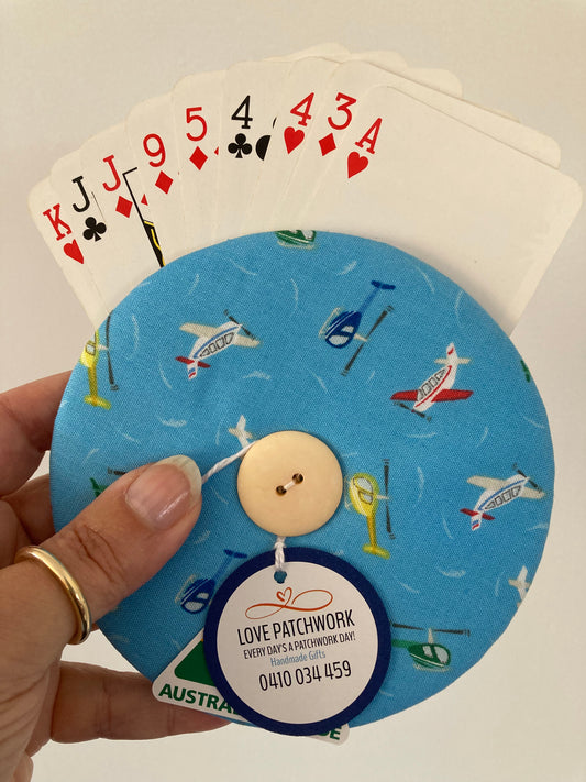Helping Hand Playing Card Holder from recycled CD or DVD great for children to hold multiple cards or someone with arthritic hands