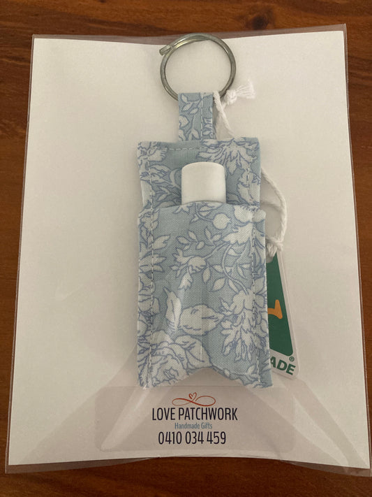 Keyring & Lip Balm Holder - White Floral