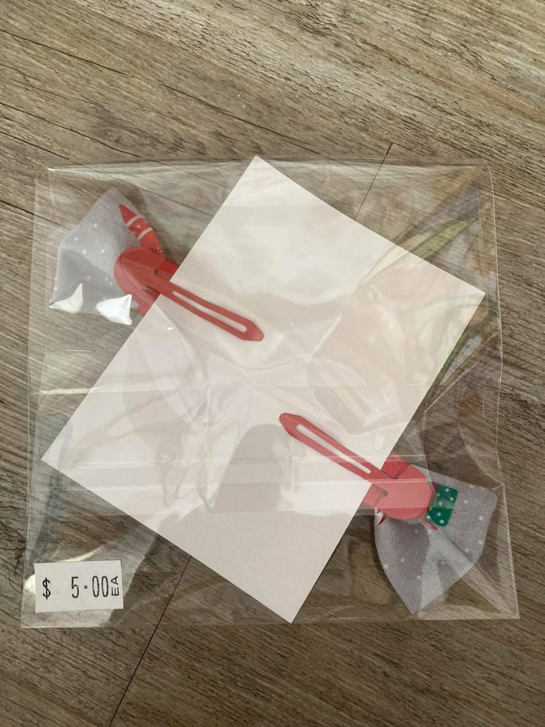 Hair Bows & Clips - Set of 2 (Christmas Gnome)