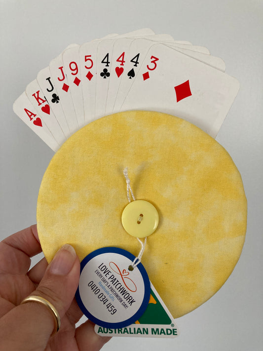 Helping Hand Playing Card Holder from recycled CD or DVD great for children to hold multiple cards or someone with arthritic hands