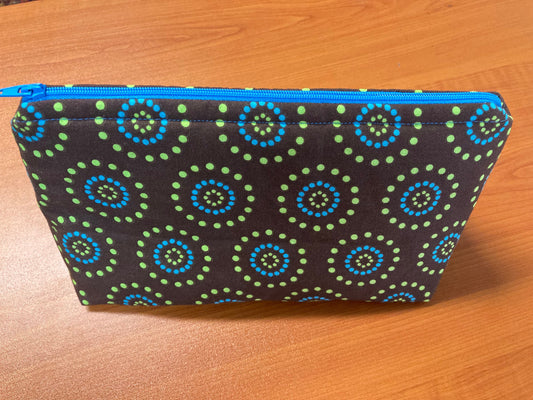 Handmade Cosmetic Pouch or Unique One of a Kind Zipper Bag for Any Purpose - Indigenous Inspired