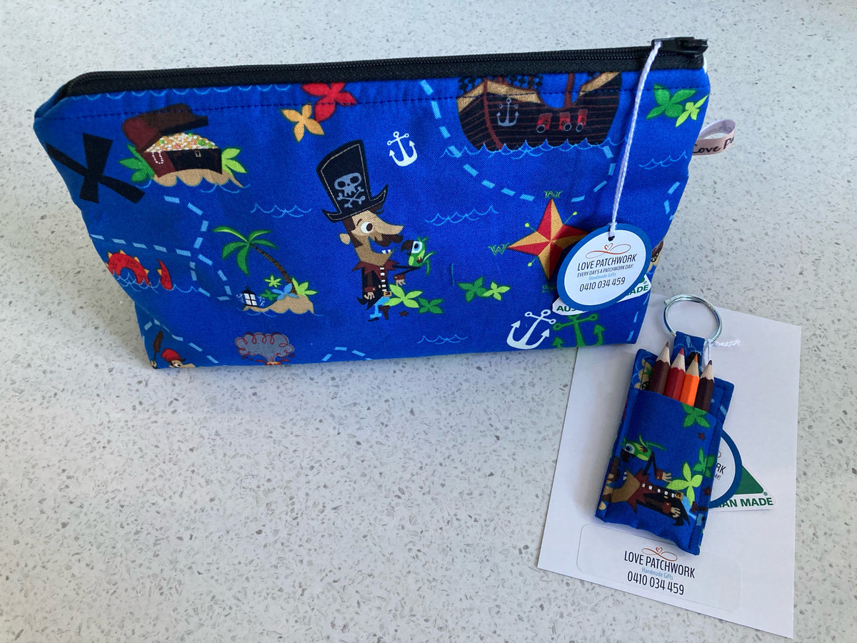 Treasure Map Gift Set - Pouch & Pencil Keyring