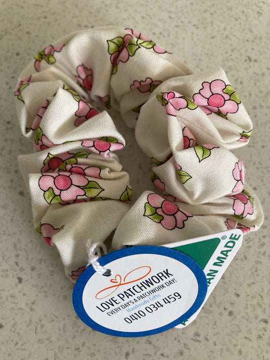 Hair Scrunchie - Pink Floral