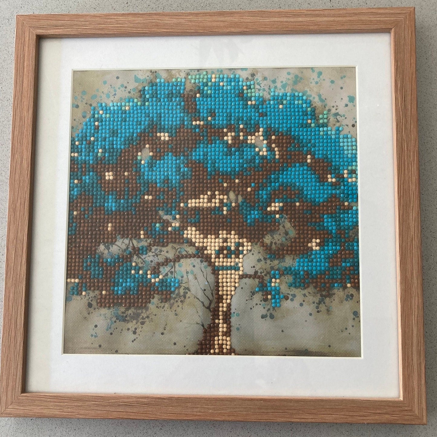 Framed Diamond Art Tree Wall Decor - Love Patchwork