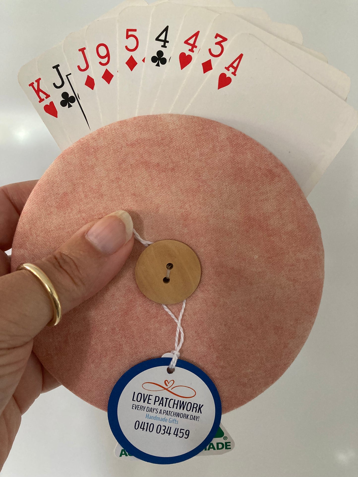 Gift Sets - Helping Hand Playing Card Holder & Hair Scrunchie (Pink)