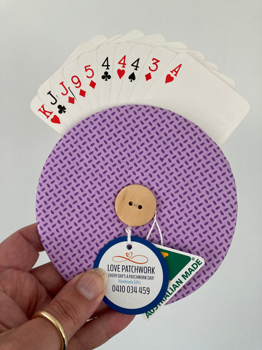 Helping Hand Playing Card Holder from recycled CD or DVD great for children to hold multiple cards or someone with arthritic hands