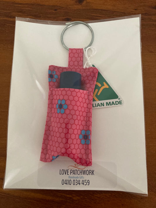 Keyring & Lip Balm Holder - Pink
