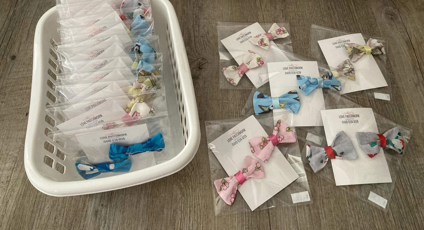 Hair Bows & Clips - Set of 2 (Gumnut)