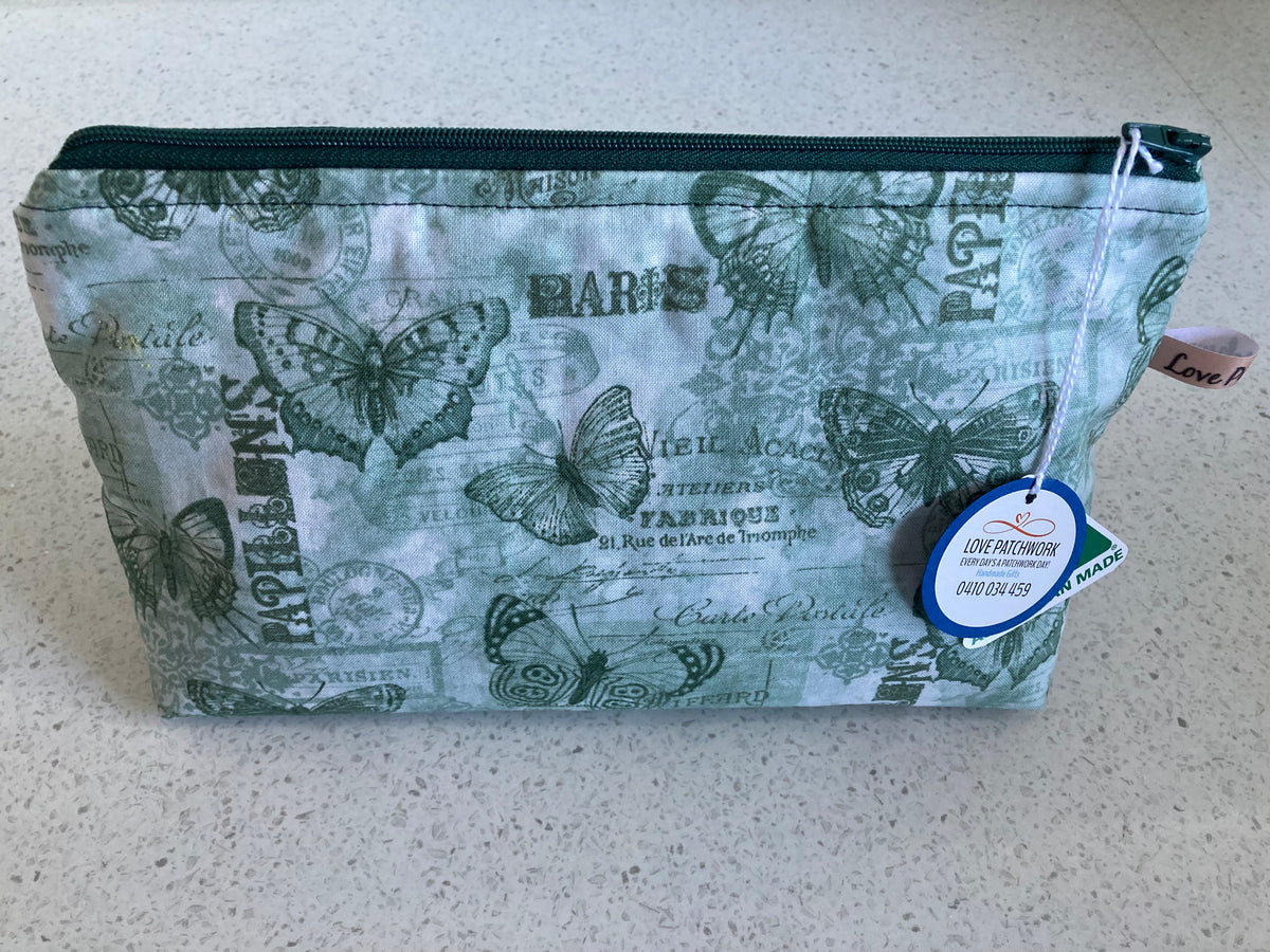 Butterfly Print Zipper Pouch