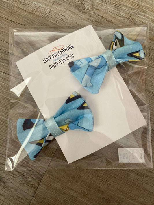 Hair Bows & Clips - Set of 2 (Bluey)