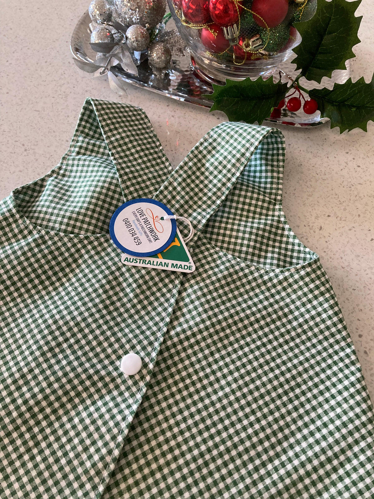 Baby Gingham Dress & Bucket Hat Set - 6–9 Months