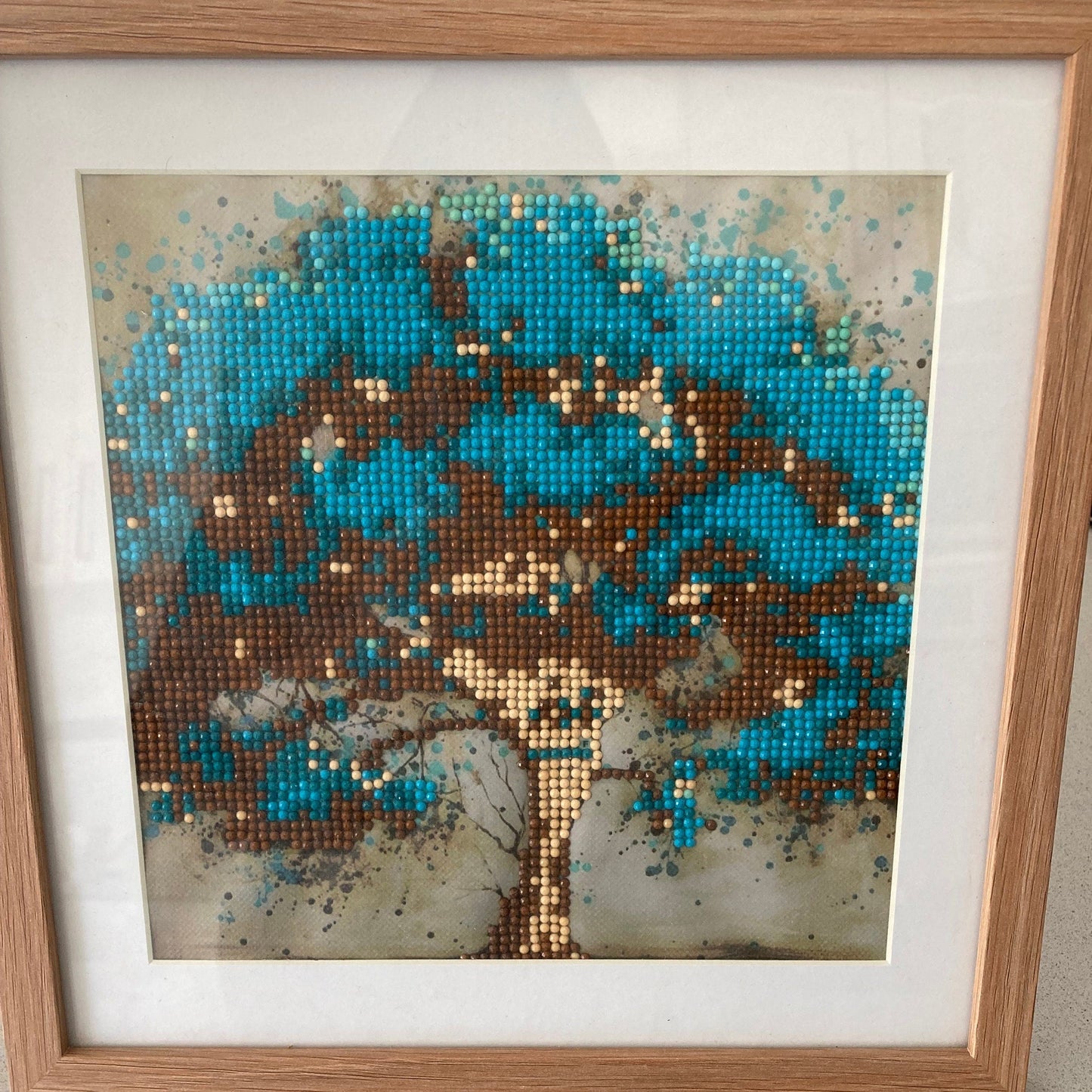 Framed Diamond Art Tree Wall Decor - Love Patchwork
