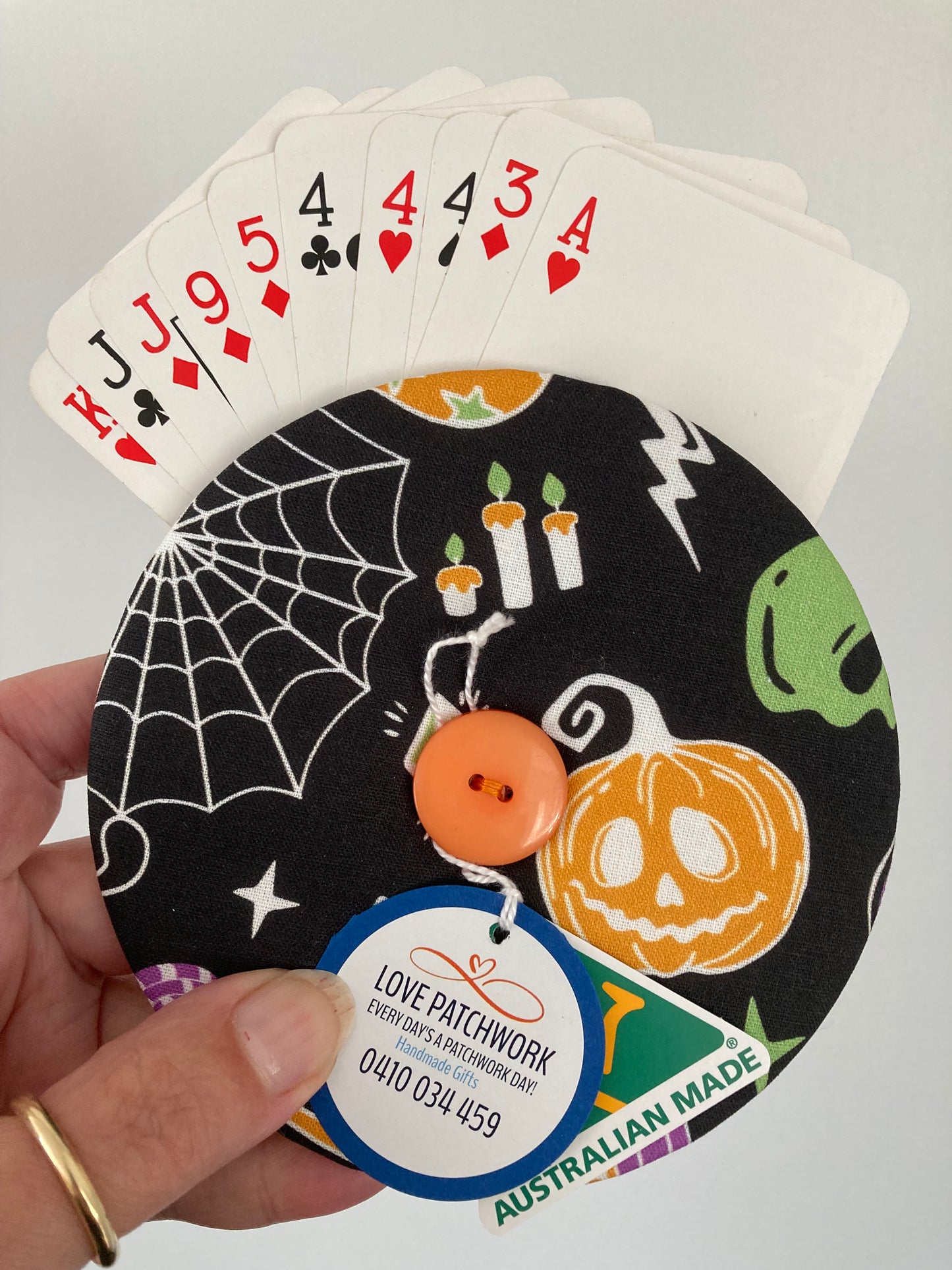 Helping Hand Playing Card Holder from recycled CD or DVD great for children to hold multiple cards or someone with arthritic hands