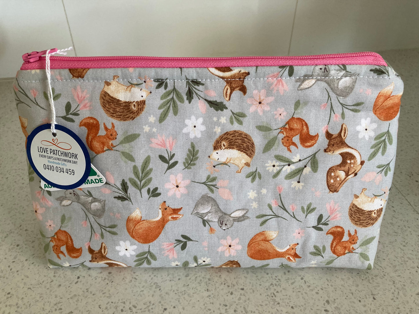 Gift Sets - Cosmetic Pouch, Nail File Holder & Hair Scrunchie (Woodland Animals)