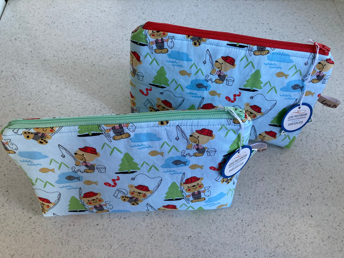 Bears Fishing Gift Set - Two Zipper Pouches