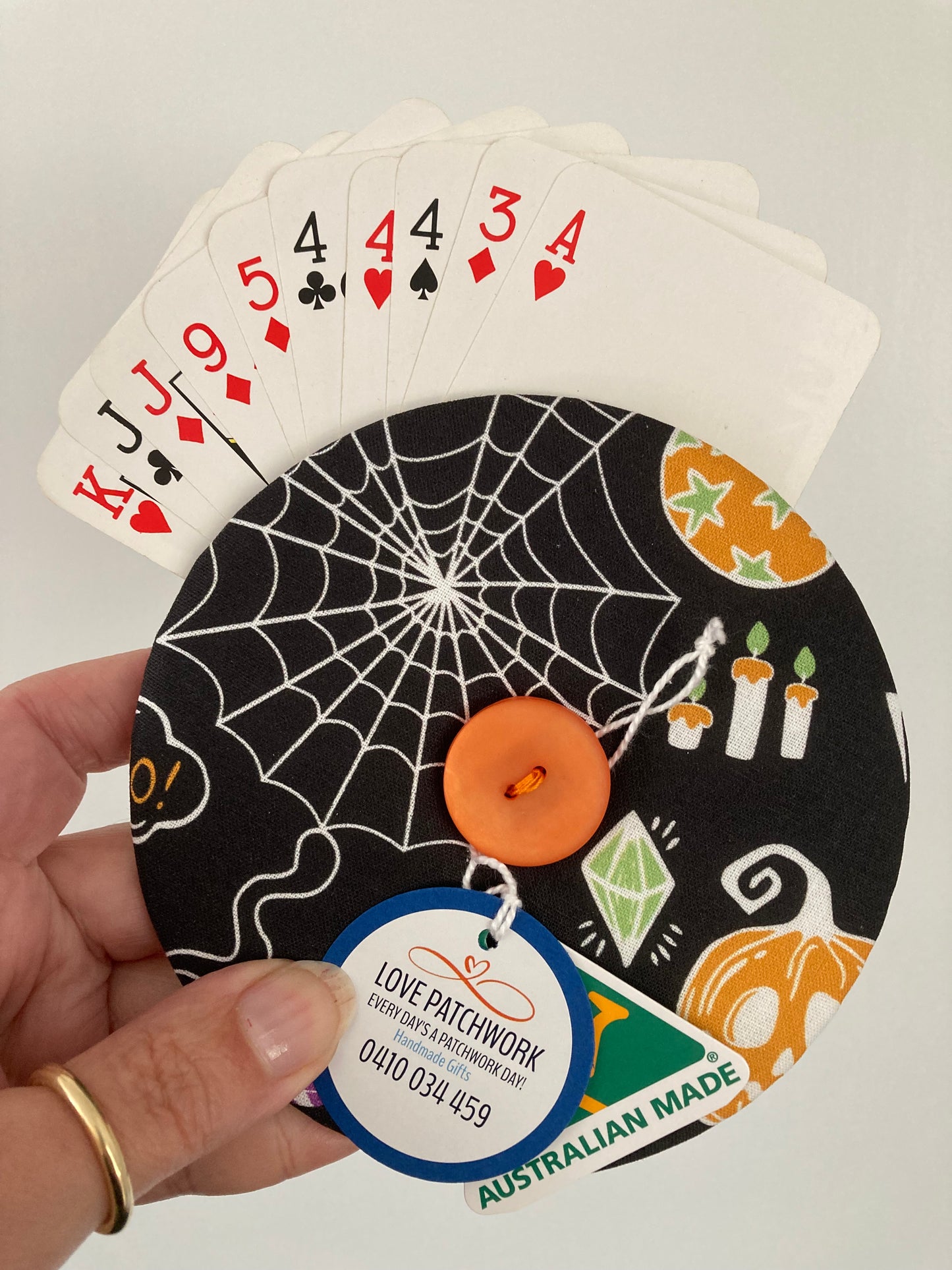 Helping Hand Playing Card Holder from recycled CD or DVD great for children to hold multiple cards or someone with arthritic hands
