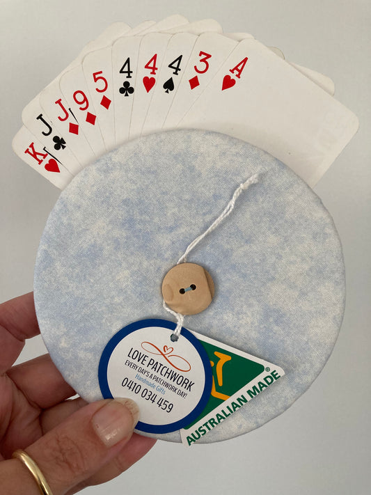 Helping Hand Playing Card Holder from recycled CD or DVD great for children to hold multiple cards or someone with arthritic hands