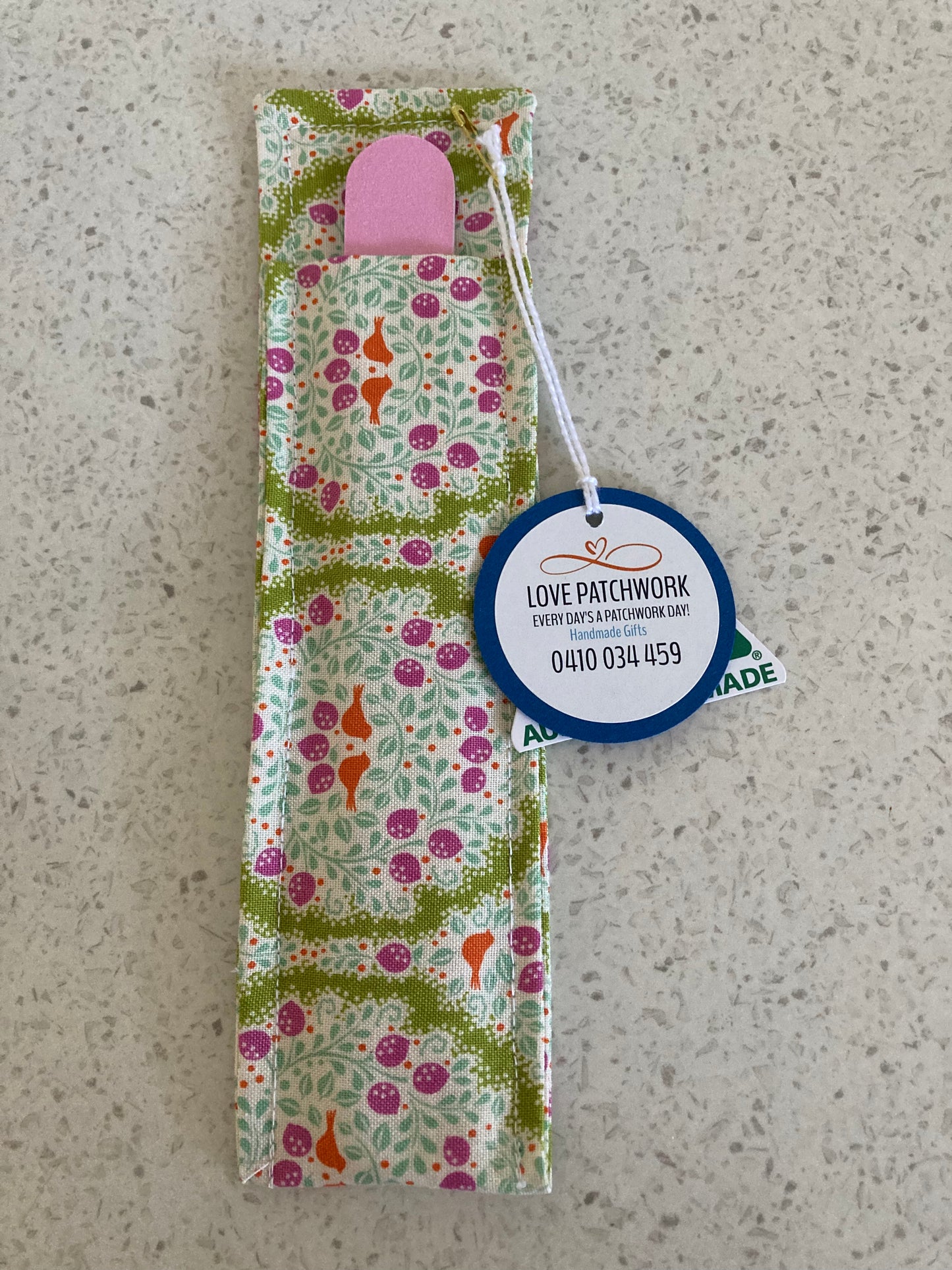 Nail File Holder - Tilda Collection Pink & Green Floral