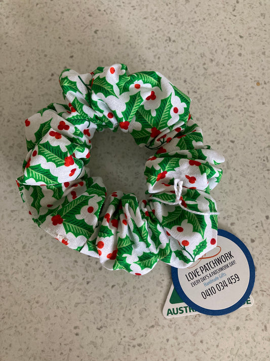 Christmas Hair Scrunchie - Holly