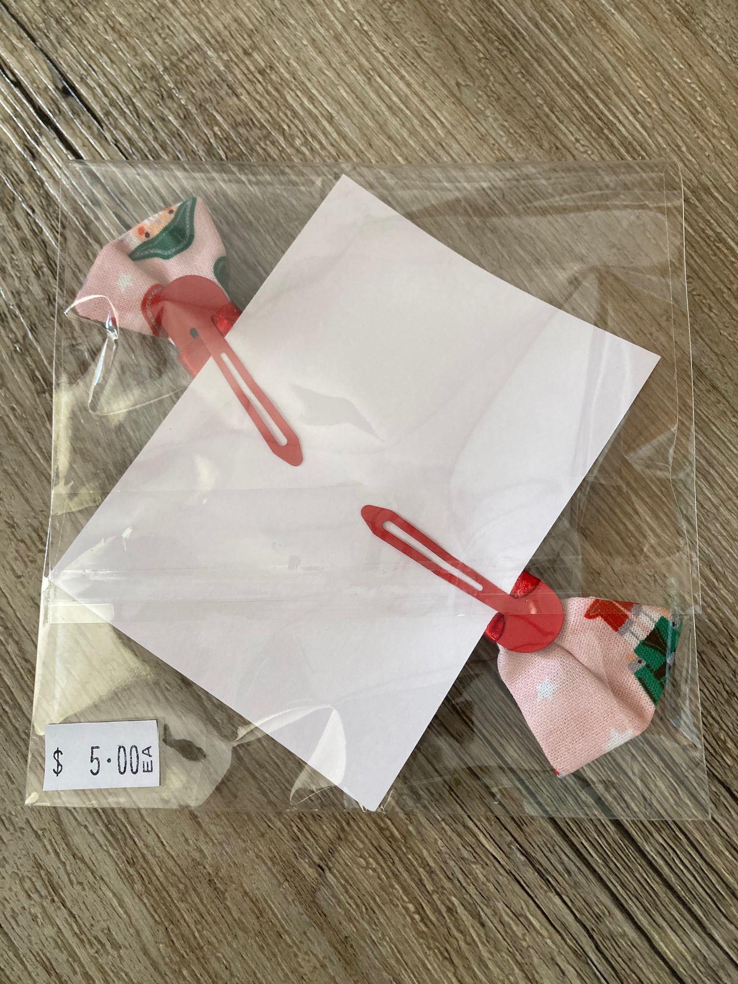 Hair Bows & Clips - Set of 2 (Christmas Toy Soldier)