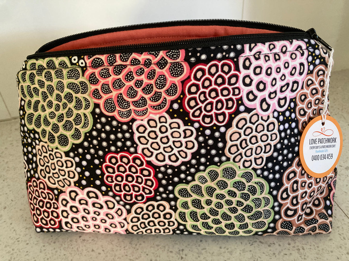 Handmade Cosmetic Pouch or Unique One of a Kind Zipper Bag for Any Purpose - Indigenous Inspired