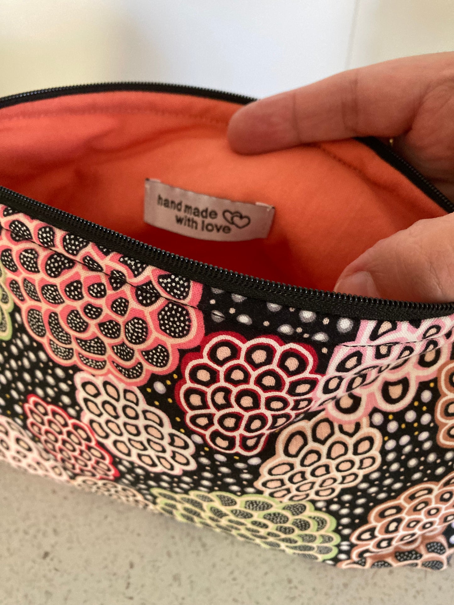 Handmade Cosmetic Pouch or Unique One of a Kind Zipper Bag for Any Purpose - Indigenous Inspired