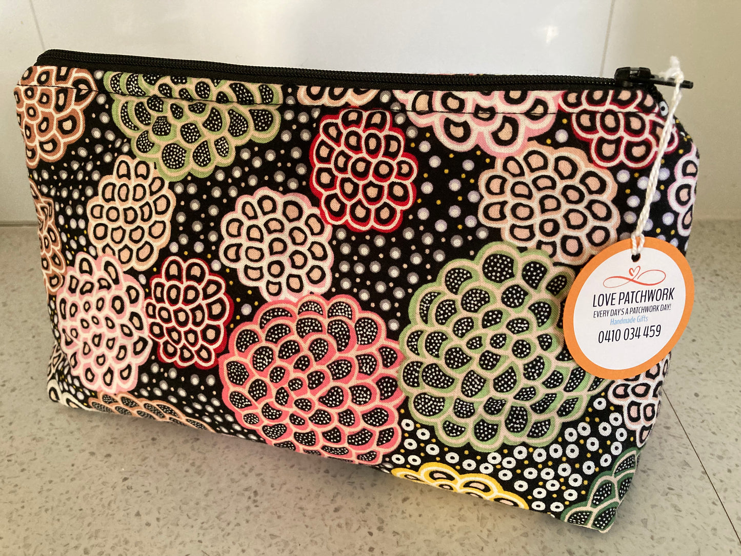 Handmade Cosmetic Pouch or Unique One of a Kind Zipper Bag for Any Purpose - Indigenous Inspired