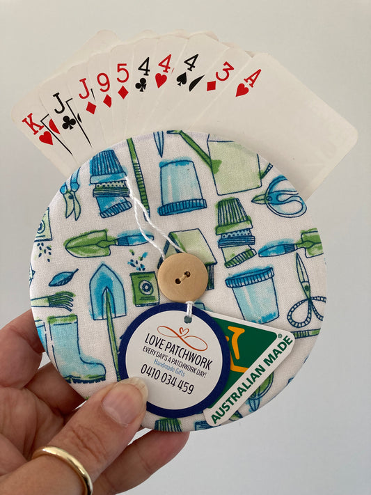 Helping Hand Playing Card Holder from recycled CD or DVD great for children to hold multiple cards or someone with arthritic hands
