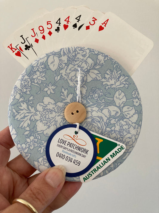 Helping Hand Playing Card Holder from recycled CD or DVD great for children to hold multiple cards or someone with arthritic hands