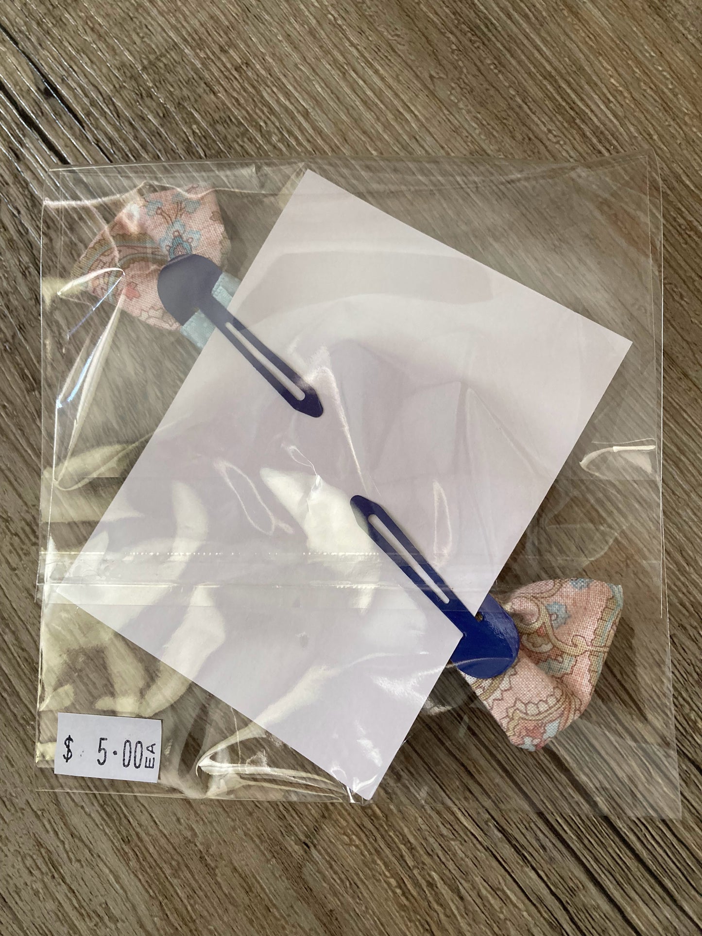 Hair Bows & Clips - Set of 2 (Pink & Blue)