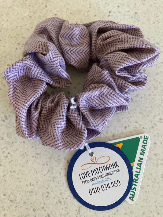 Hair Scrunchie - Purple Chevron