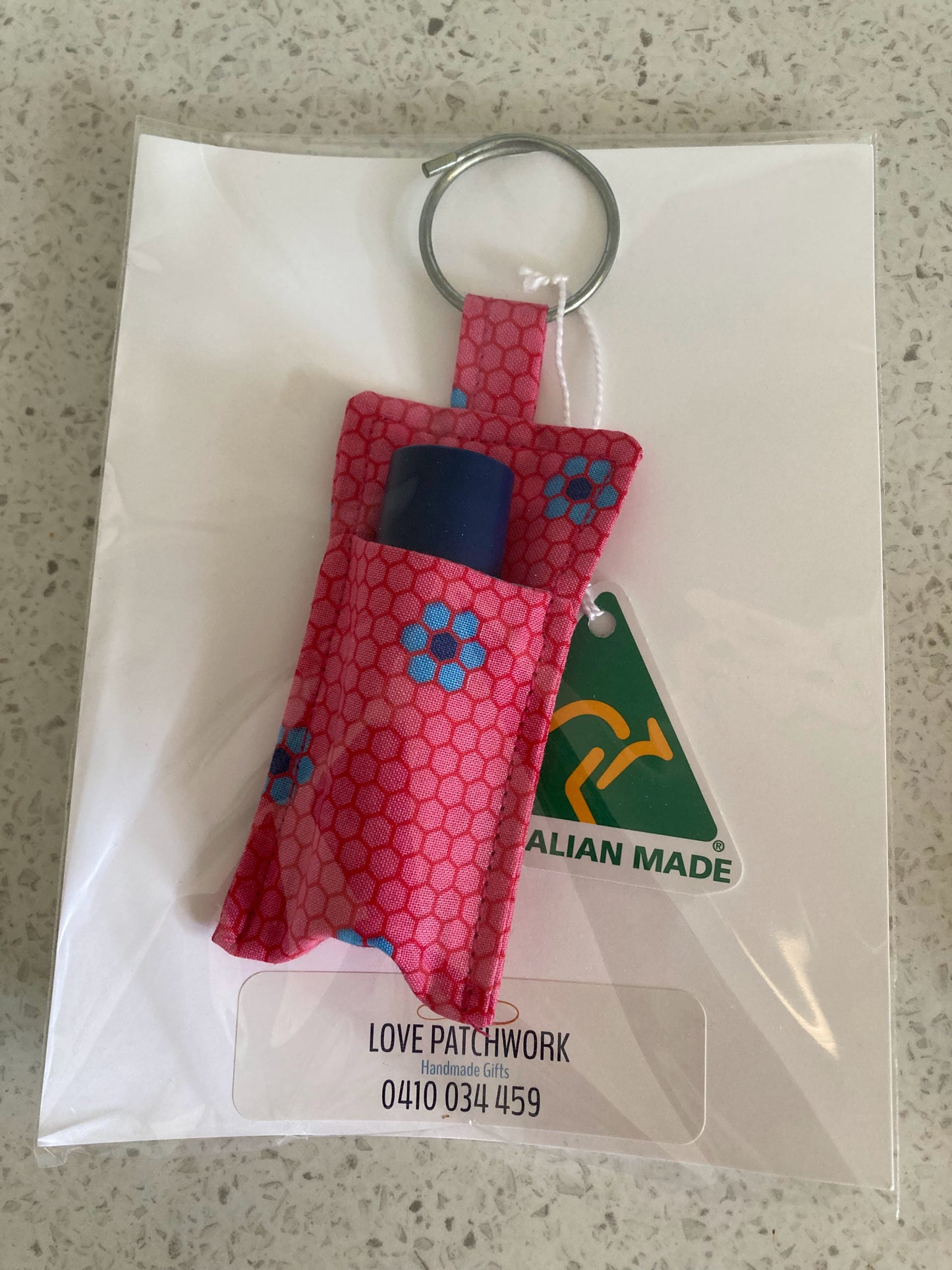 Gift Sets - Keyring & Lip Balm Holder & Hair Scrunchie (Pink)