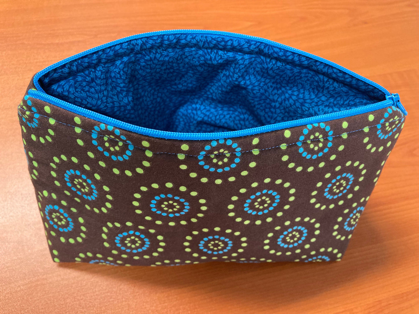 Handmade Cosmetic Pouch or Unique One of a Kind Zipper Bag for Any Purpose - Indigenous Inspired
