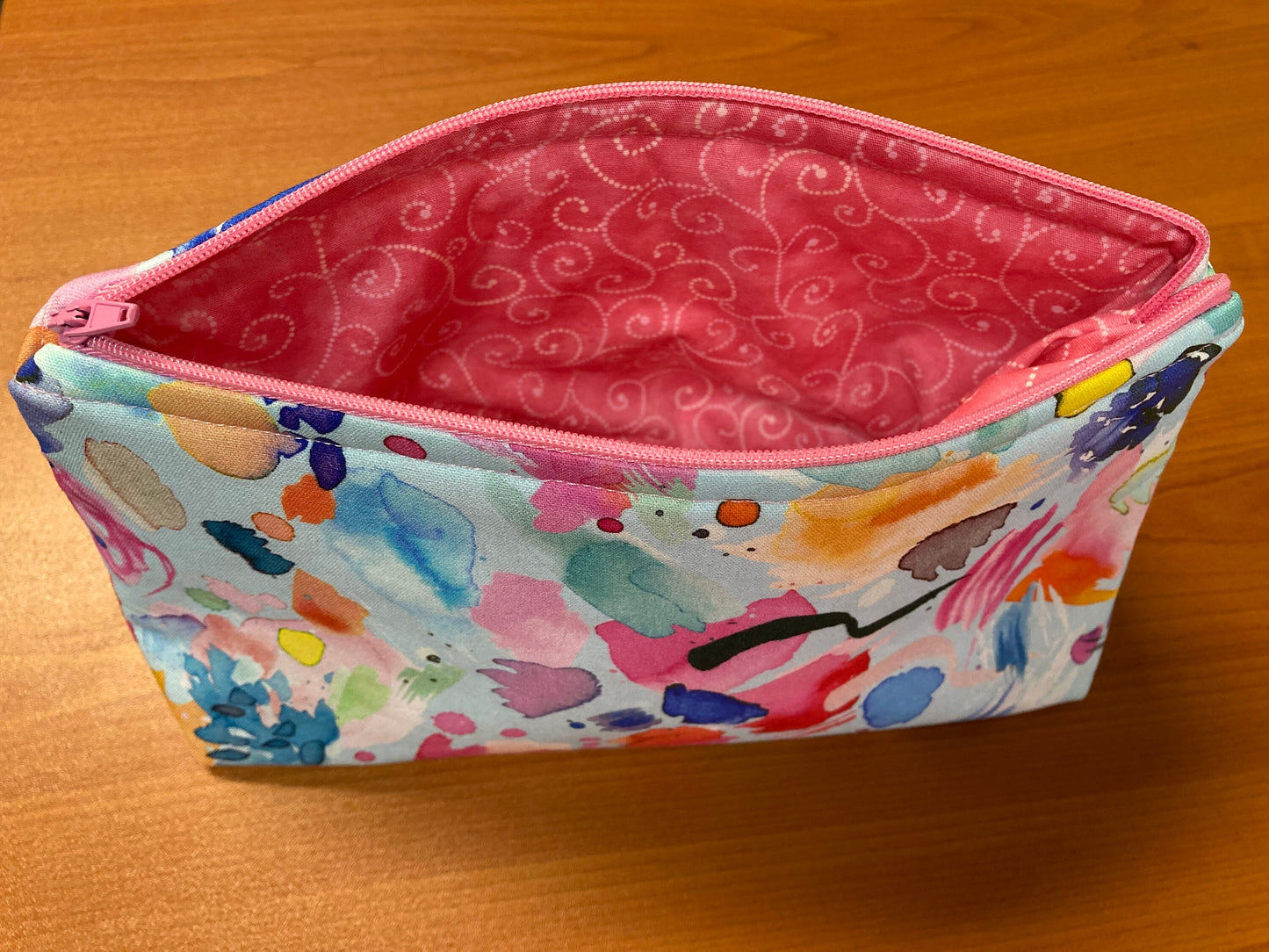 Handmade Cosmetic Pouch or Unique One of a Kind Zipper Bag for Any Purpose - Art
