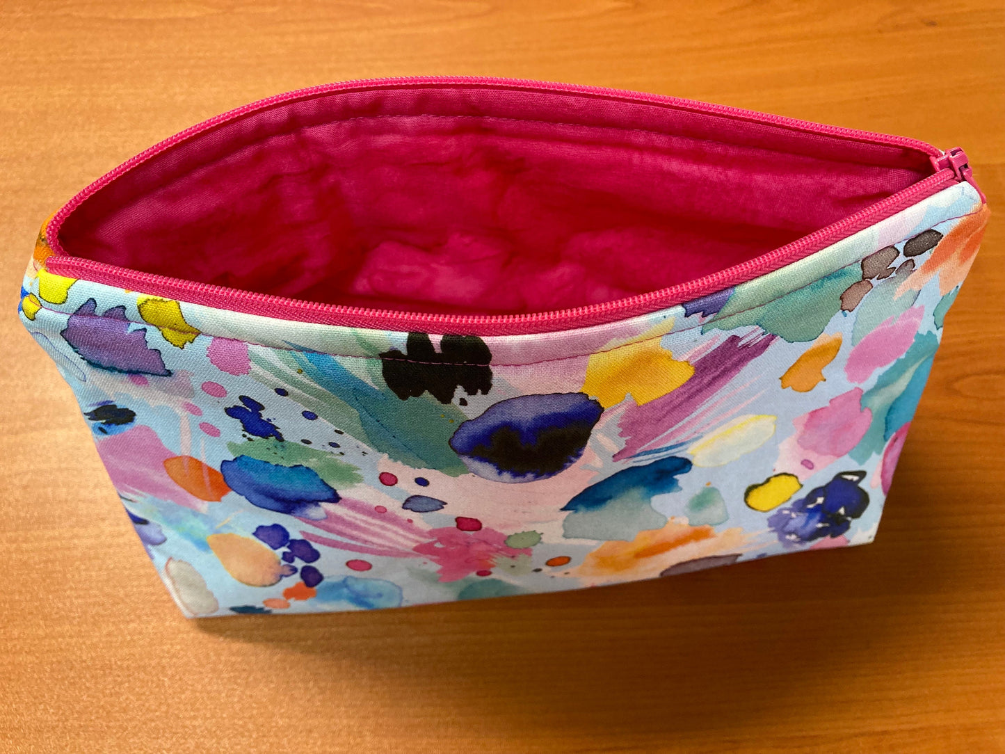 Handmade Cosmetic Pouch or Unique One of a Kind Zipper Bag for Any Purpose - Art