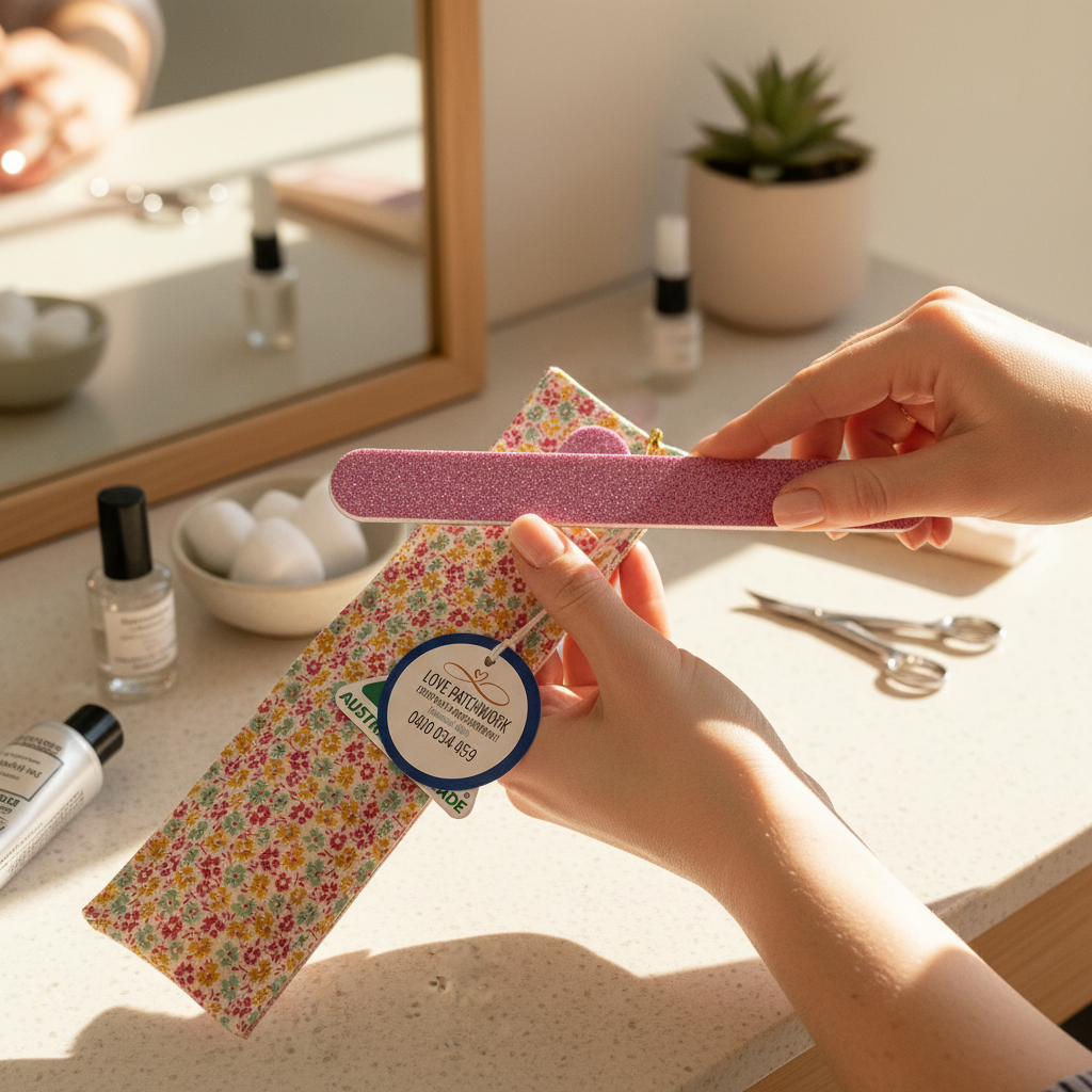 Floral nail file holder lifestyle